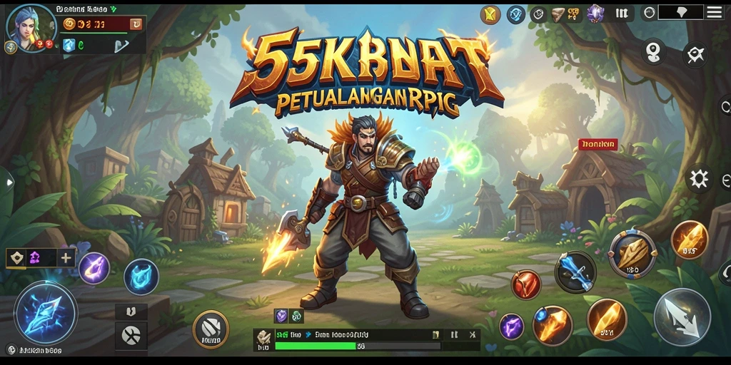 Tampilan gameplay seru di dunia fantasi 55KBET.