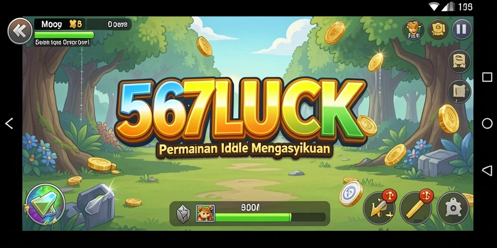 Tangkapan layar gameplay 567LUCK yang menunjukkan mekanika Idle.