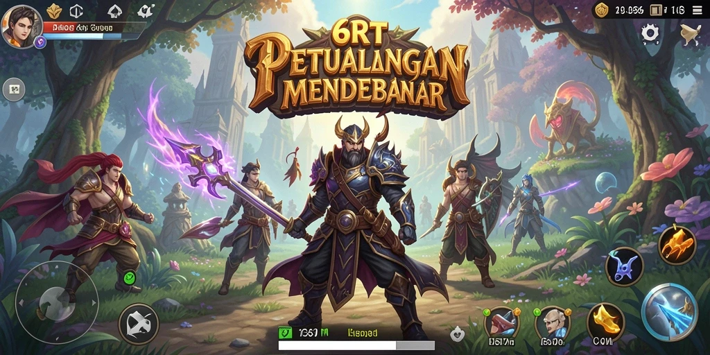 Screenshot permainan 6RT menunjukkan aksi pertarungan yang seru.