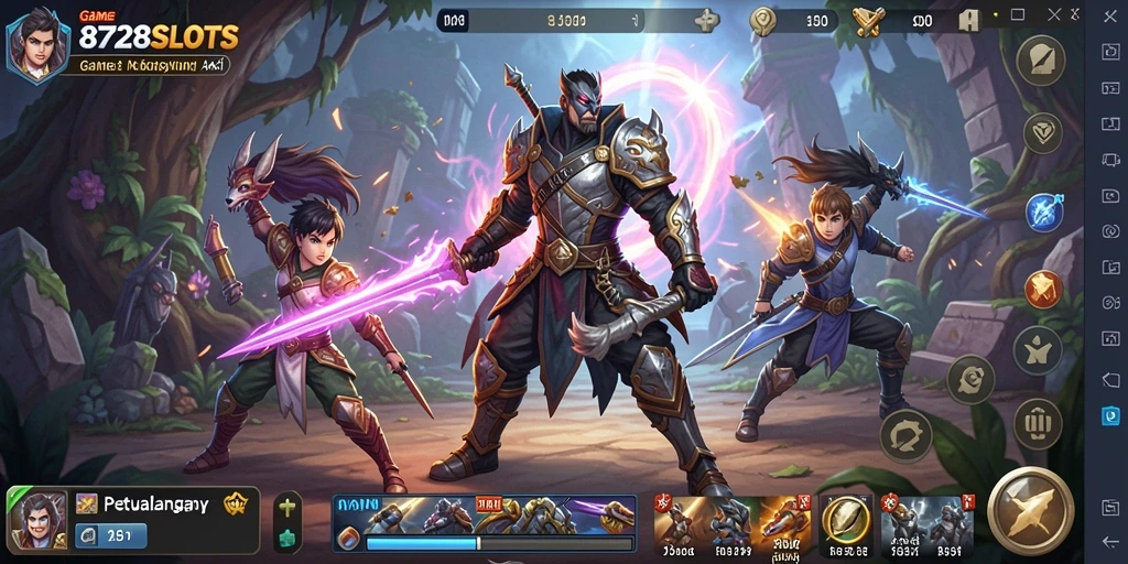 Tampilan gameplay seru dan mendebarkan di 8728SLOTS.
