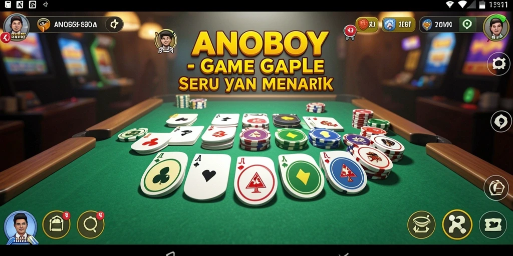 Screenshot gameplay ANOBOY menampilkan aksi seru dalam permainan Gaple.