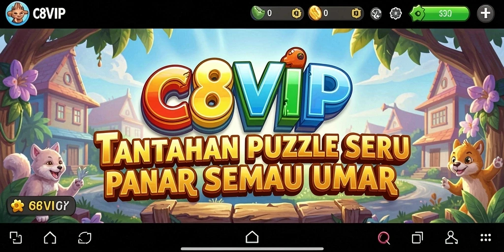 Tampilan gameplay C8VIP yang menantang dan penuh warna.