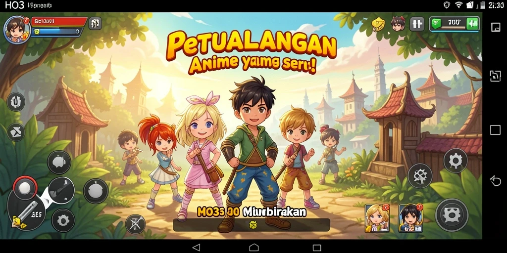 Gameplay HO3 menampilkan aksi pertarungan karakter anime yang memukau.