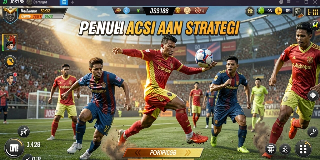 Gameplay JOSS188 menampilkan aksi olahraga seru dan grafis yang mengagumkan.