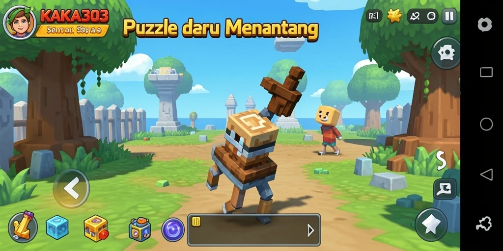 Tampilan gameplay Puzzle KAKA303 yang seru dan menghadirkan tantangan.