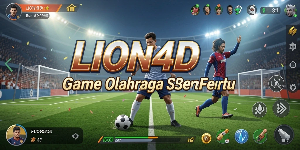 Screenshot LION4D menampilkan pemain beraksi dalam pertandingan olahraga yang seru.