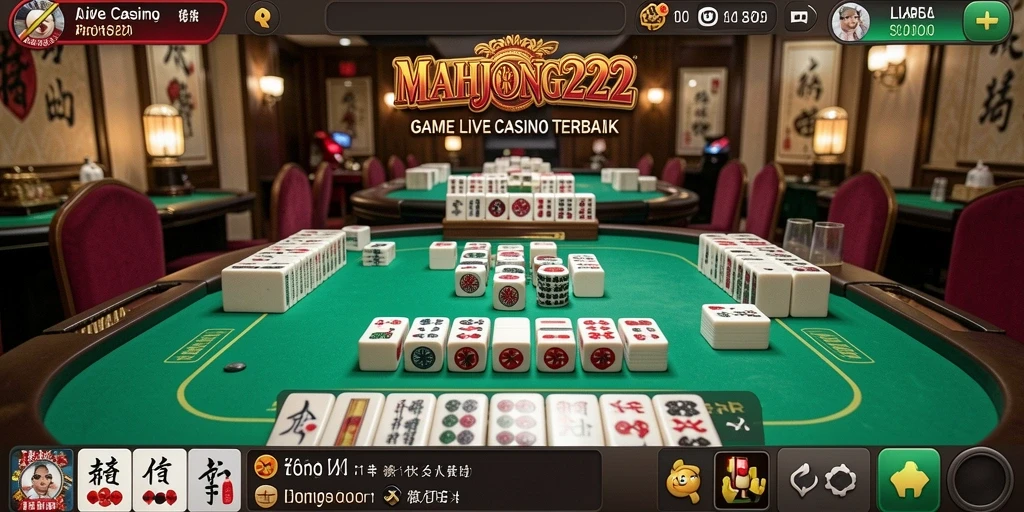 Gambaran gameplay seru dalam MAHJONG222 Live Casino.