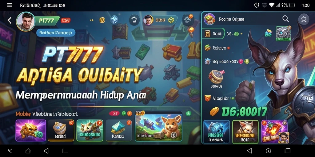 Screenshot utama PT777 yang menunjukkan fitur pengingat dan manajemen tugas.