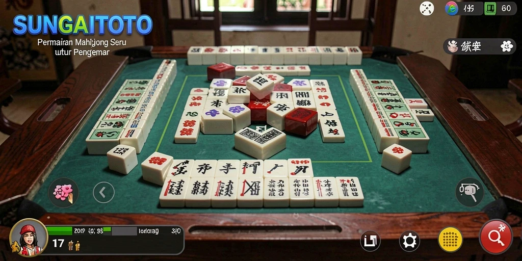 Tampilan gameplay permainan Mahjong SUNGAITOTO yang menarik.