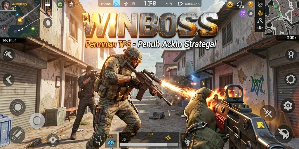 Screenshot gameplay WINBOSS yang menampilkan aksi seru dalam TPS.